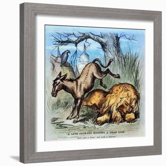 Democrat Donkey, 1870-Thomas Nast-Framed Giclee Print