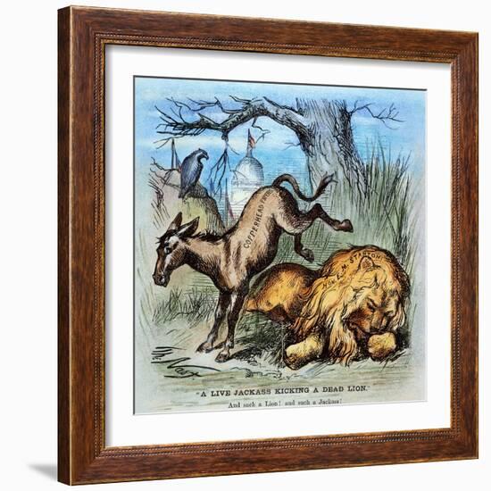 Democrat Donkey, 1870-Thomas Nast-Framed Giclee Print