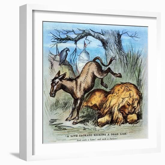 Democrat Donkey, 1870-Thomas Nast-Framed Giclee Print