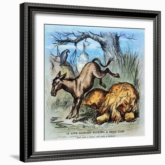 Democrat Donkey, 1870-Thomas Nast-Framed Giclee Print