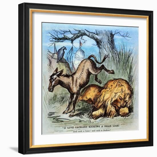 Democrat Donkey, 1870-Thomas Nast-Framed Giclee Print