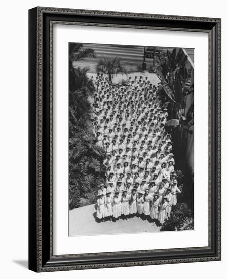 Democratic 'Golden Girls', Hostesses For Democratic National Convention Ready to Greet Delegates-J^ R^ Eyerman-Framed Photographic Print