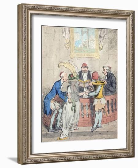 Democratic Levelling: Alliance a La Francaise-James Gillray-Framed Giclee Print