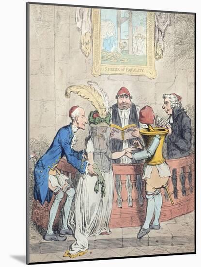 Democratic Levelling: Alliance a La Francaise-James Gillray-Mounted Giclee Print