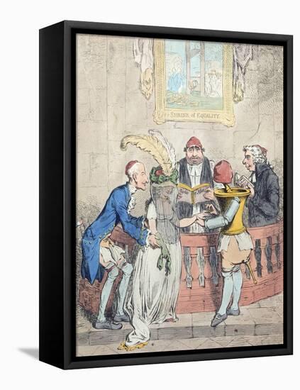 Democratic Levelling: Alliance a La Francaise-James Gillray-Framed Premier Image Canvas