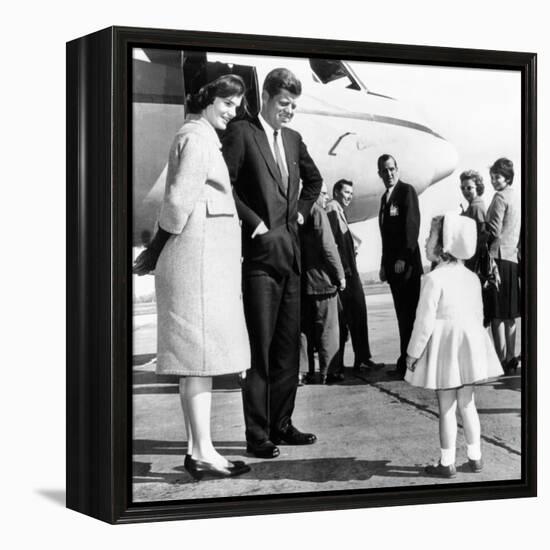 Democratic Presidental Nominee John Kennedy Says Goodbye to His Family-null-Framed Stretched Canvas