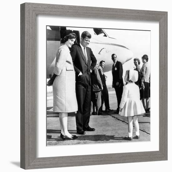 Democratic Presidental Nominee John Kennedy Says Goodbye to His Family-null-Framed Photo