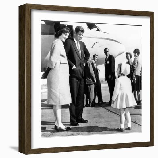 Democratic Presidental Nominee John Kennedy Says Goodbye to His Family-null-Framed Photo