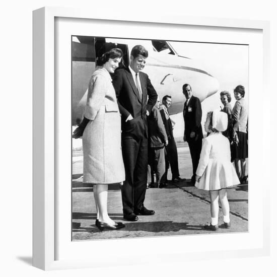 Democratic Presidental Nominee John Kennedy Says Goodbye to His Family-null-Framed Photo