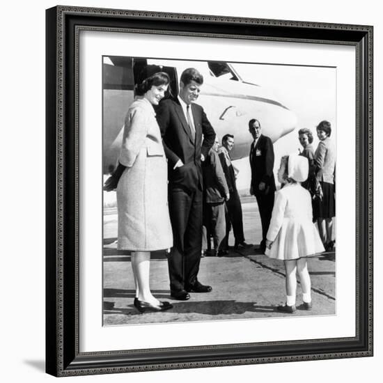 Democratic Presidental Nominee John Kennedy Says Goodbye to His Family-null-Framed Photo