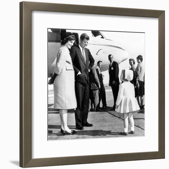 Democratic Presidental Nominee John Kennedy Says Goodbye to His Family-null-Framed Photo