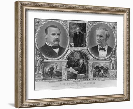 Democratic Presidential and Vice Presidential Nominees of 1884-null-Framed Giclee Print