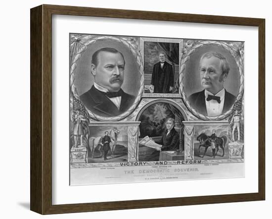 Democratic Presidential and Vice Presidential Nominees of 1884-null-Framed Giclee Print
