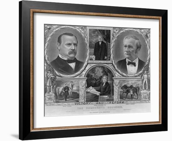 Democratic Presidential and Vice Presidential Nominees of 1884-null-Framed Giclee Print