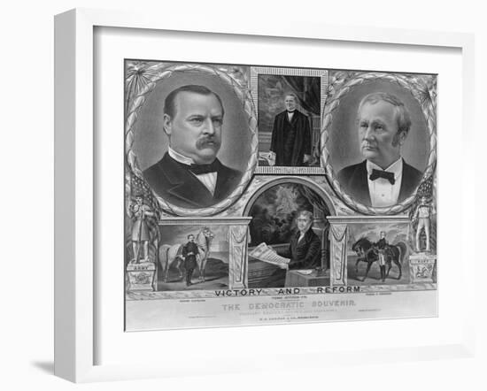 Democratic Presidential and Vice Presidential Nominees of 1884-null-Framed Giclee Print