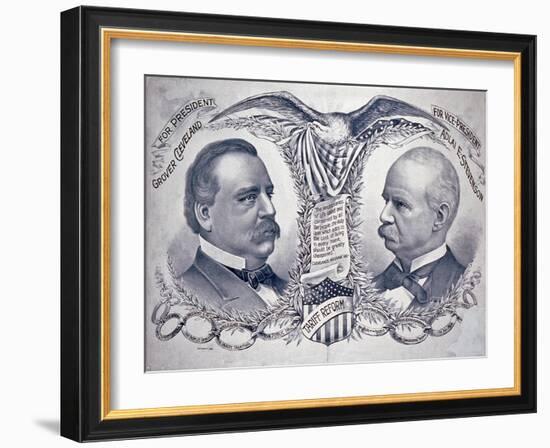 Democratic presidential campaign poster, 1892-American School-Framed Giclee Print