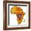 Democratic Republic of Congo on Actual Map of Africa-michal812-Framed Art Print