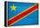 Democratic Republic of The Congo Flag Design with Wood Patterning - Flags of the World Series-Philippe Hugonnard-Framed Stretched Canvas