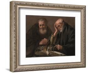 Democritus and Heraclitus by Hendrick Jansz Terbrugghen-Hendrick Jansz Terbrugghen-Framed Giclee Print