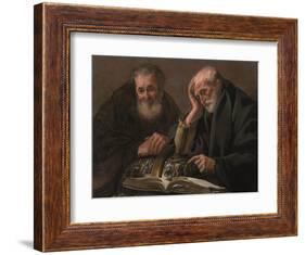 Democritus and Heraclitus by Hendrick Jansz Terbrugghen-Hendrick Jansz Terbrugghen-Framed Giclee Print