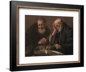 Democritus and Heraclitus by Hendrick Jansz Terbrugghen-Hendrick Jansz Terbrugghen-Framed Giclee Print