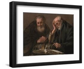 Democritus and Heraclitus by Hendrick Jansz Terbrugghen-Hendrick Jansz Terbrugghen-Framed Giclee Print