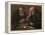 Democritus and Heraclitus by Hendrick Jansz Terbrugghen-Hendrick Jansz Terbrugghen-Framed Premier Image Canvas