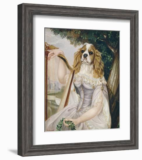 Demoiselle a la Lyre-Thierry Poncelet-Framed Premium Giclee Print