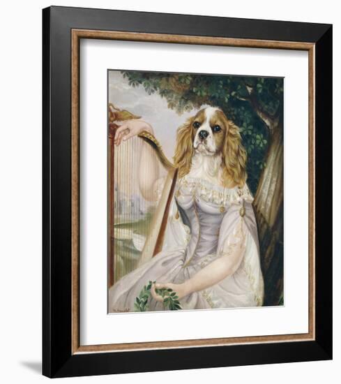 Demoiselle a la Lyre-Thierry Poncelet-Framed Premium Giclee Print