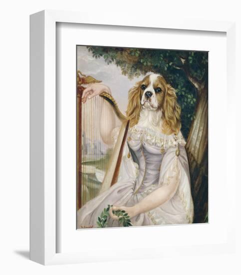 Demoiselle a la Lyre-Thierry Poncelet-Framed Premium Giclee Print