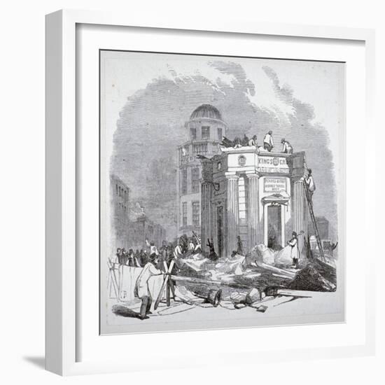 Demolition of the monument to George IV, King's Cross, London, 1845-Anon-Framed Giclee Print