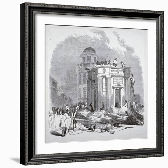 Demolition of the monument to George IV, King's Cross, London, 1845-Anon-Framed Giclee Print