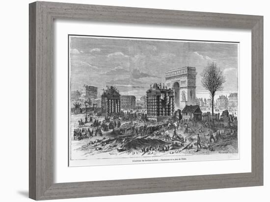 Demolition of the Paris Barriers, Arc de Triomphe and Place de L'Etoile-Felix Thorigny-Framed Giclee Print