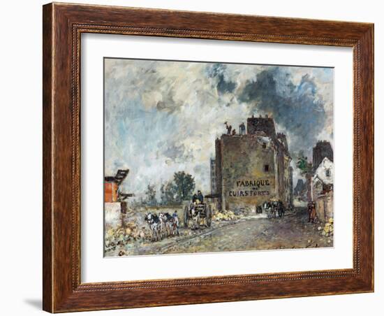 Demolition Work in Rue Des Francs-Bourgeois-Saint-Marcel-Johan-Barthold Jongkind-Framed Giclee Print