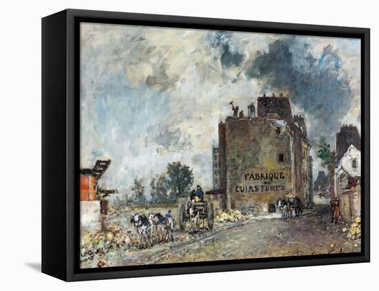 Demolition Work in Rue Des Francs-Bourgeois-Saint-Marcel-Johan-Barthold Jongkind-Framed Premier Image Canvas