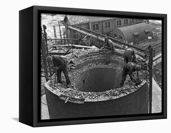 Demolition Work Manvers Main Colliery, Wath Upon Dearne, South Yorkshire, September 1956-Michael Walters-Framed Premier Image Canvas