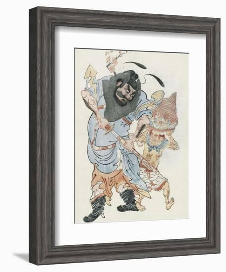 Demon-Queller Zhong Kui-null-Framed Art Print