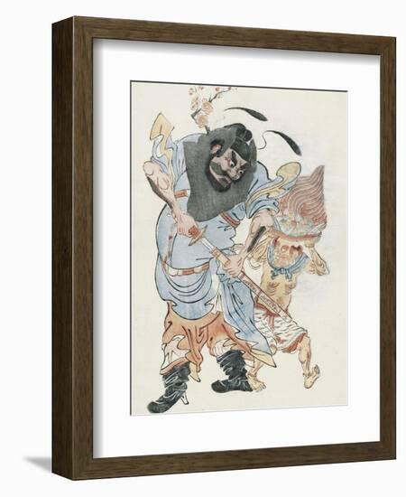 Demon-Queller Zhong Kui-null-Framed Art Print