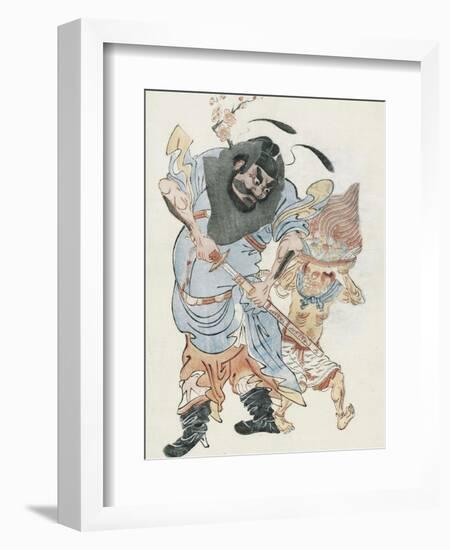 Demon-Queller Zhong Kui-null-Framed Art Print