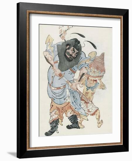 Demon-Queller Zhong Kui-null-Framed Art Print