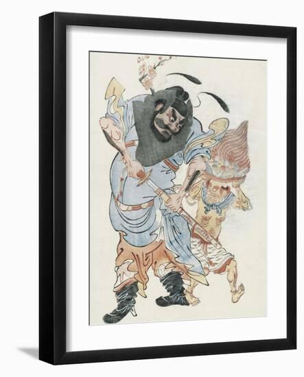 Demon-Queller Zhong Kui-null-Framed Art Print