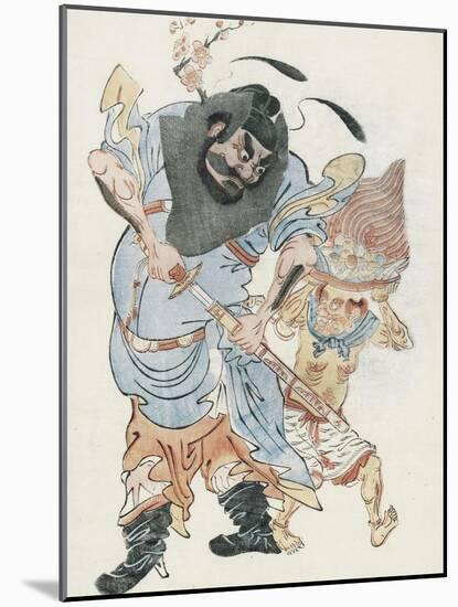 Demon-Queller Zhong Kui-null-Mounted Art Print