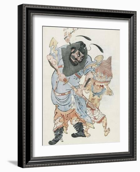 Demon-Queller Zhong Kui-null-Framed Art Print