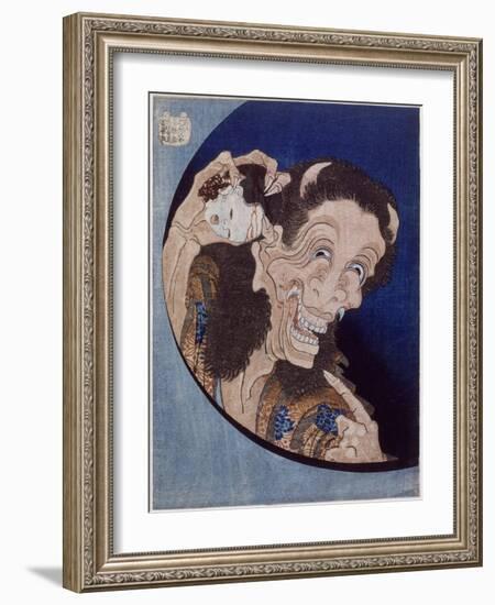 Démon riant-Katsushika Hokusai-Framed Giclee Print