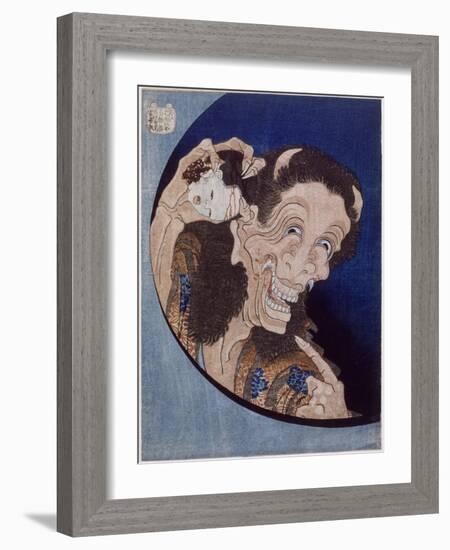 Démon riant-Katsushika Hokusai-Framed Giclee Print