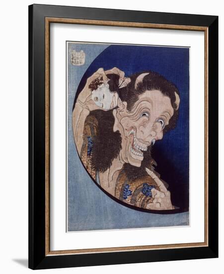 Démon riant-Katsushika Hokusai-Framed Giclee Print