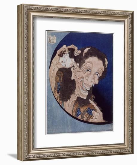 Démon riant-Katsushika Hokusai-Framed Giclee Print