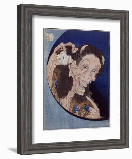 Démon riant-Katsushika Hokusai-Framed Giclee Print