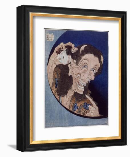 Démon riant-Katsushika Hokusai-Framed Giclee Print