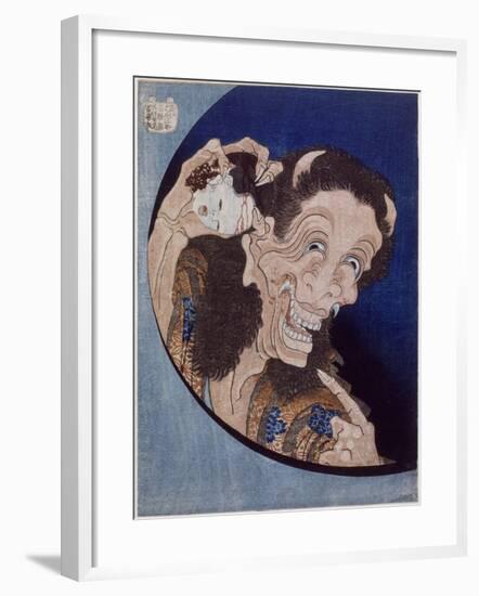 Démon riant-Katsushika Hokusai-Framed Giclee Print